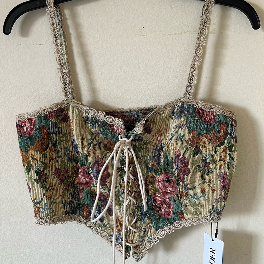Corset floral top (cottagecore)